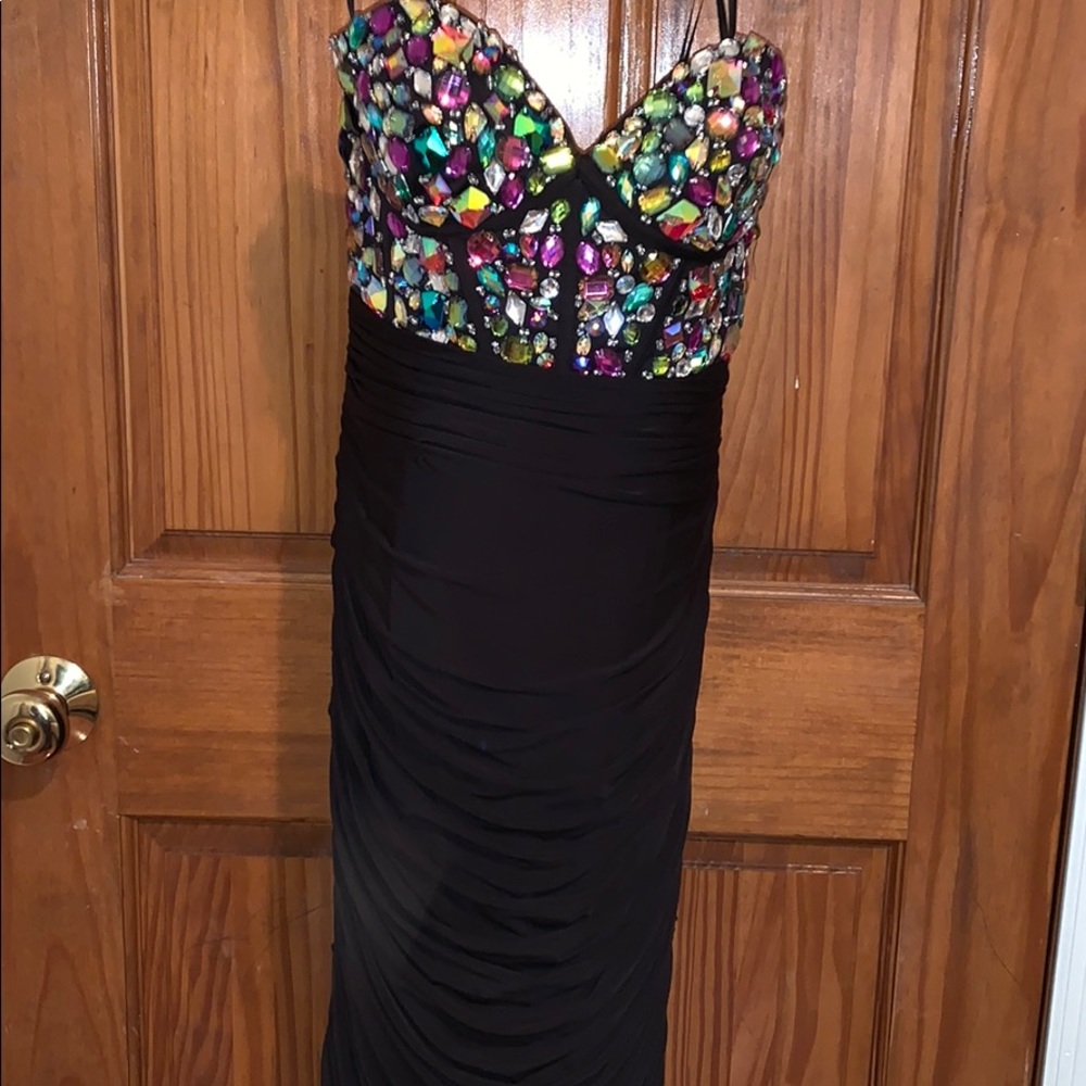 JEWELED JOVANI DRESS